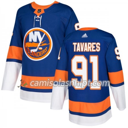 Camisola New York Islanders John Tavares 91 Adidas 2017-2018 Royal Authentic - Homem